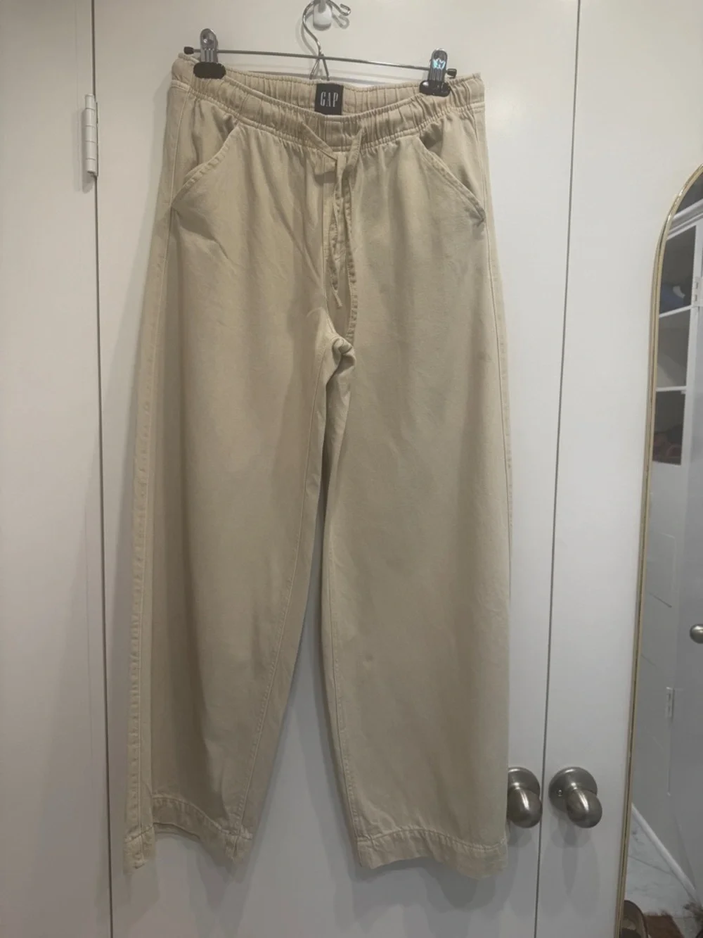 GAP mid rise easy baggy jeans - khaki bedrock beige - Picture 2 of 4